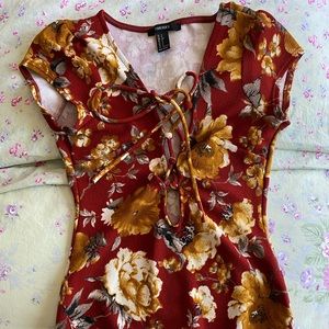 Forever 21 Floral Bodysuit